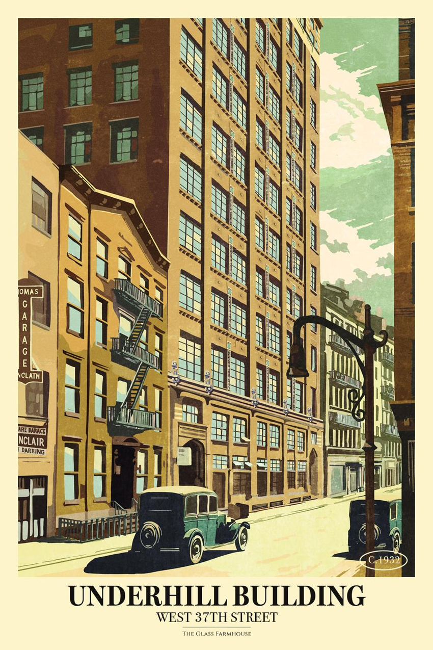 Commissioned illustration of the Underhill Building, c. 1932